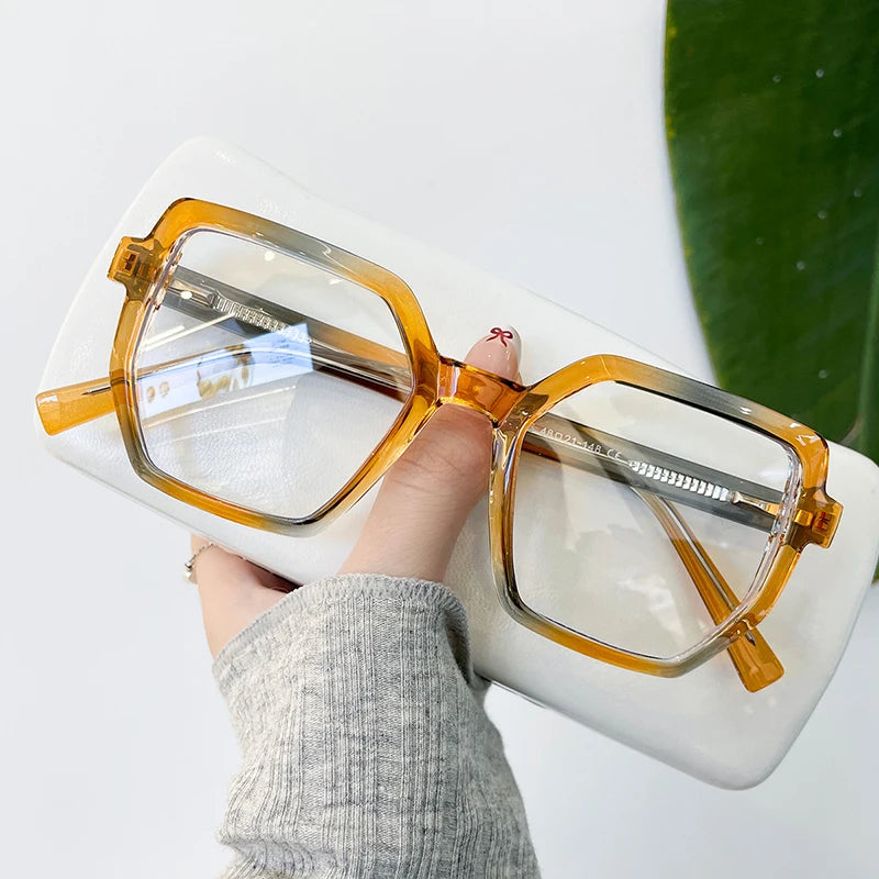 Lunettes carrées anti-Blu-Ray pour hommes et femmes, lunettes transparentes vintage, monture optique, lunettes d'ordinateur, mode respirante