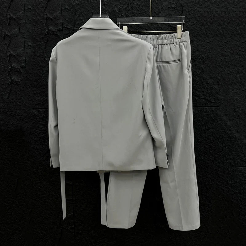 Ensemble pour homme  printemps automne nouveaux Techwear Niche ample Chic personnalité à la mode