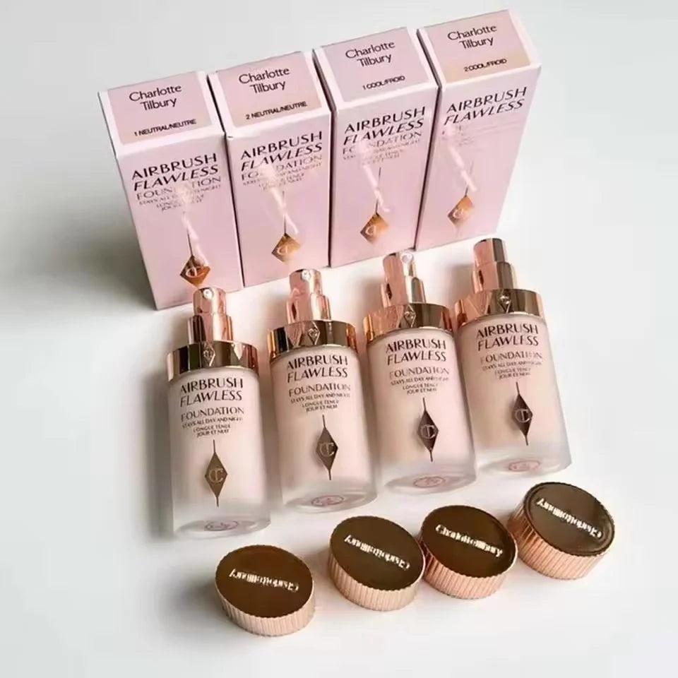 Charlotte Tilbury fond de teint liquide Super bouteille de broyage contrôle de l'huile embellissement de la peau imperméable résistant à la sueur Anti-frottement quotidien