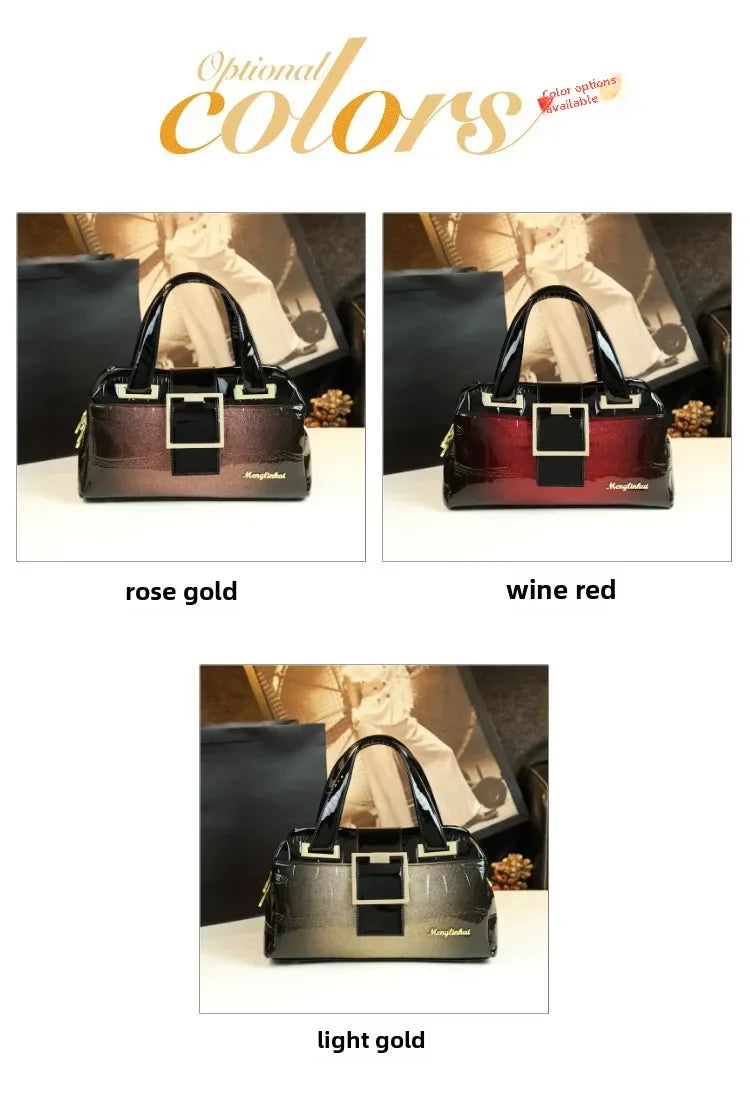Sac à main multicouche en cuir souple pour femme, luxe motif crocodile, coussin Boston, , initié unique,