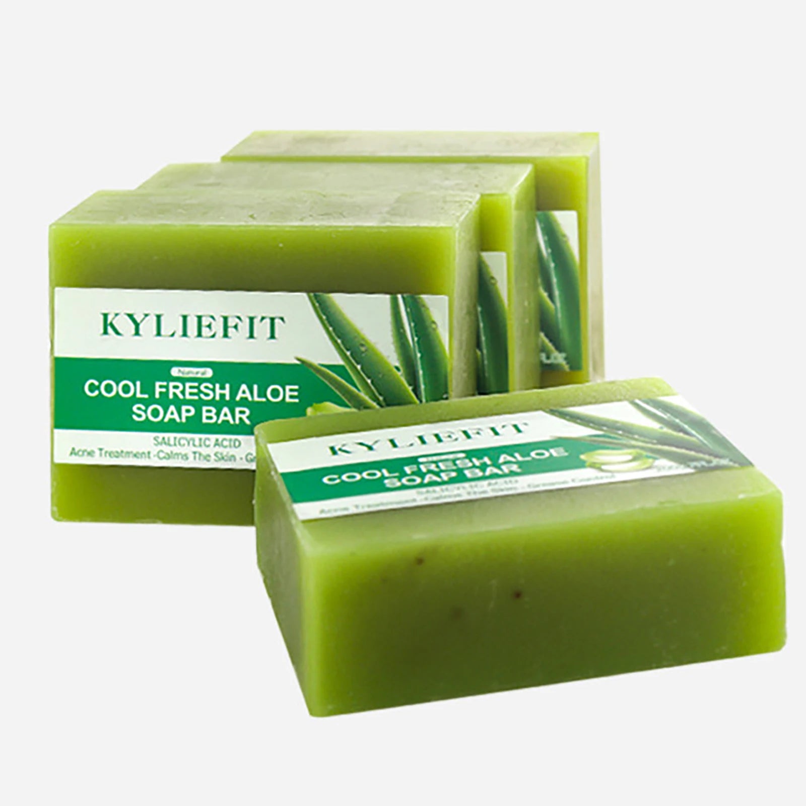 AILKE Savon blanchissant à l'aloe vera, élimine l'acné, les boutons, la peau rayonnante, améliore le lustre cutané, le bain végétalien pour tous les types de peau