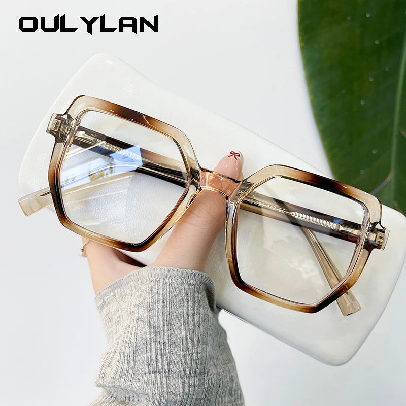 Lunettes carrées anti-Blu-Ray pour hommes et femmes, lunettes transparentes vintage, monture optique, lunettes d'ordinateur, mode respirante