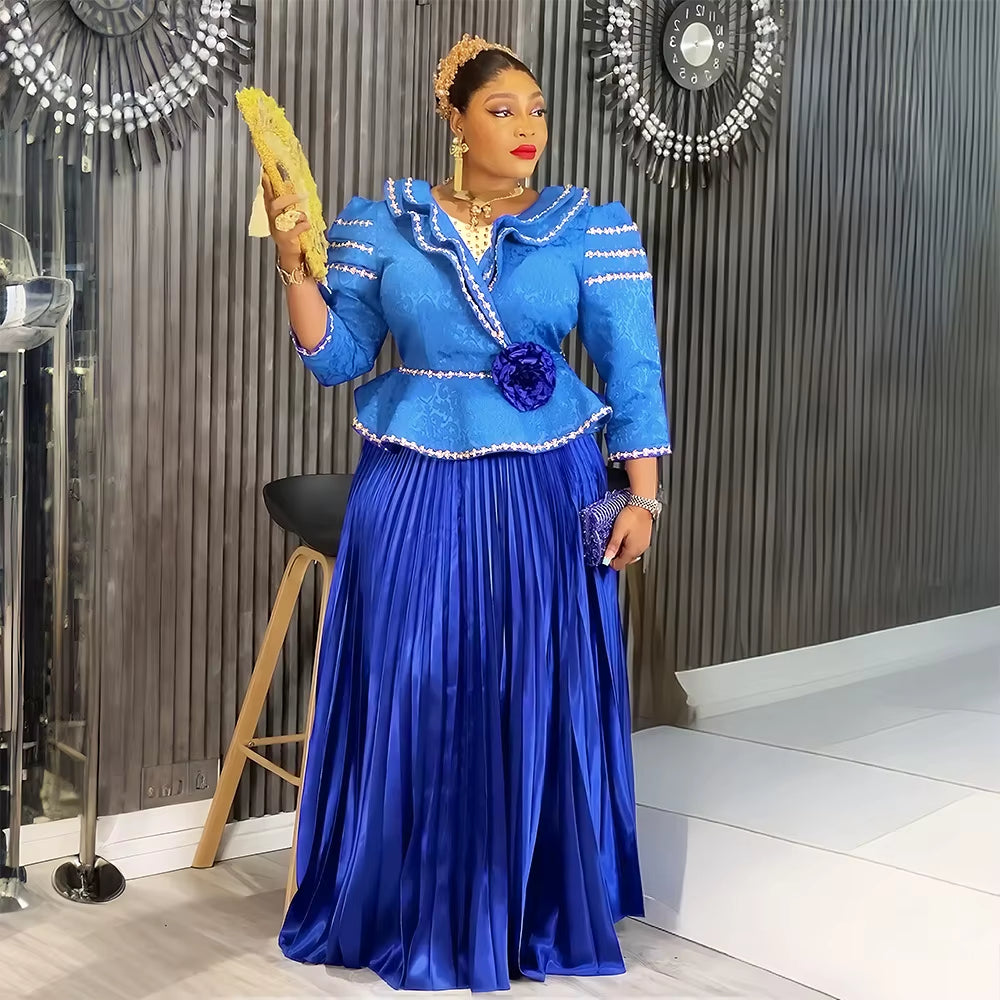 African Party Dresses for Women 2025 Elegant Turkey Muslim Maxi Dress plus Size Fashion Dashiki Ankara Wedding Evening Gown