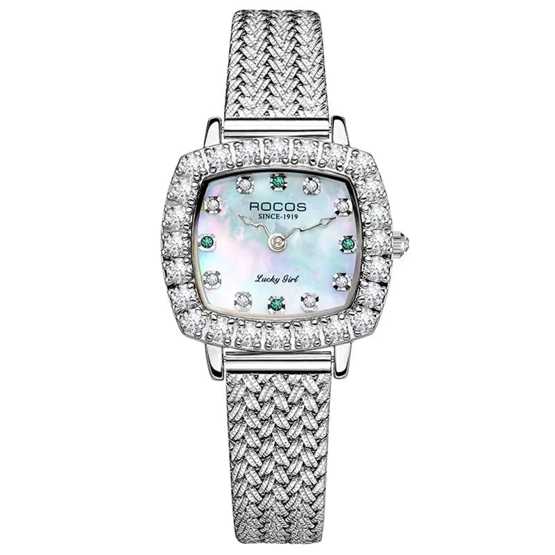 Genuine Women'S Watches Heartbeat Signal Niche Luxury Watch for Women with Diamonds Waterproof Women'S Wristwatch R0264