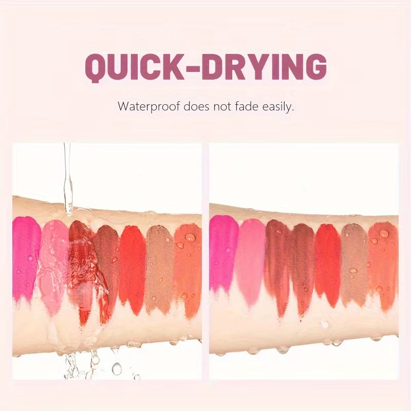 Waterproof Matte Velvet Lip Tint - Long-Lasting Nude Lip Glaze, Festive Exclusive, Valentine'S Day Gift