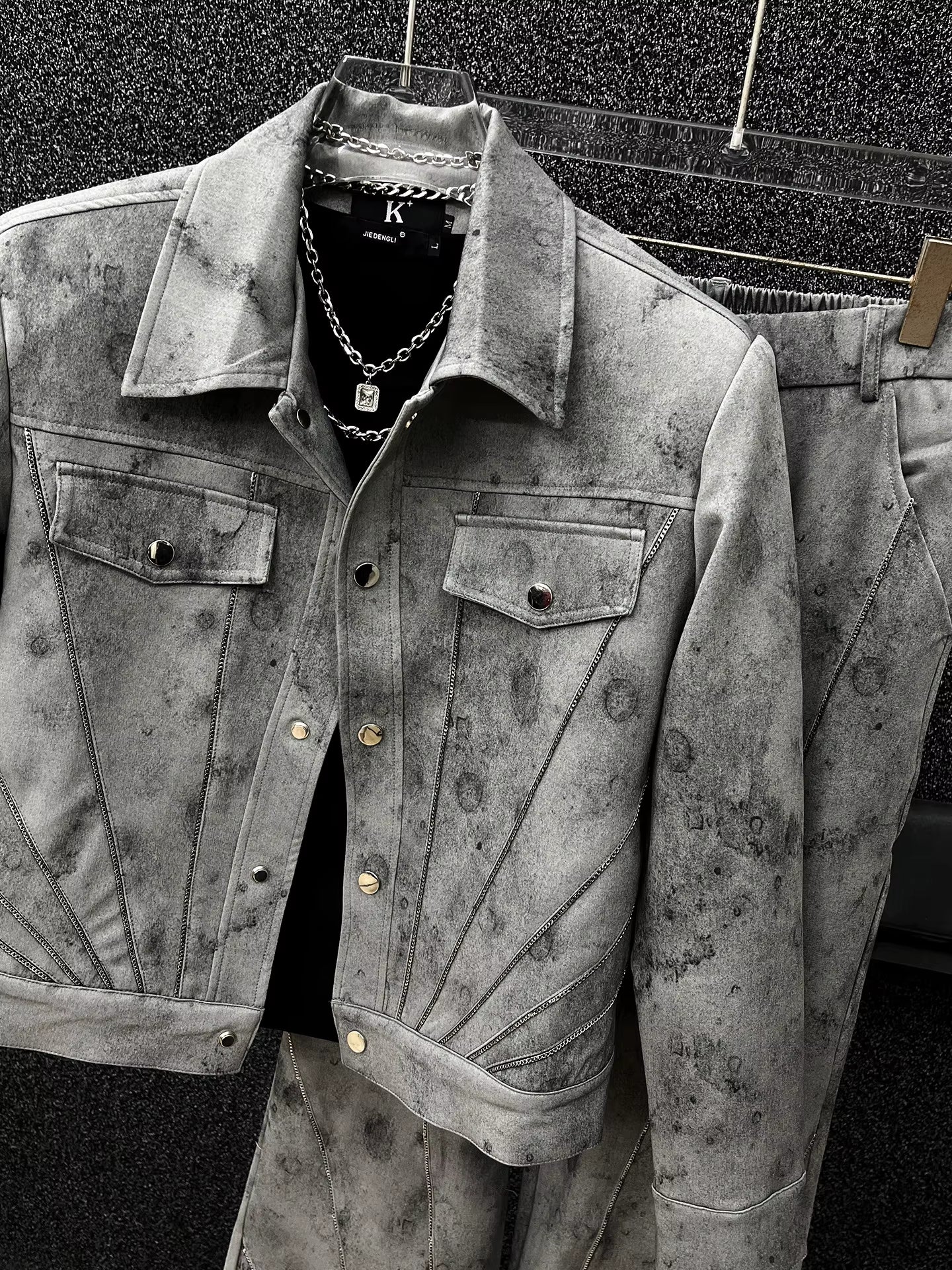 High-End American Style Retro Fashion Jacket Sets Men 2025 Autumn New Two-Piece Sets Male Handsome Trendy Loose Coats Pants Sets