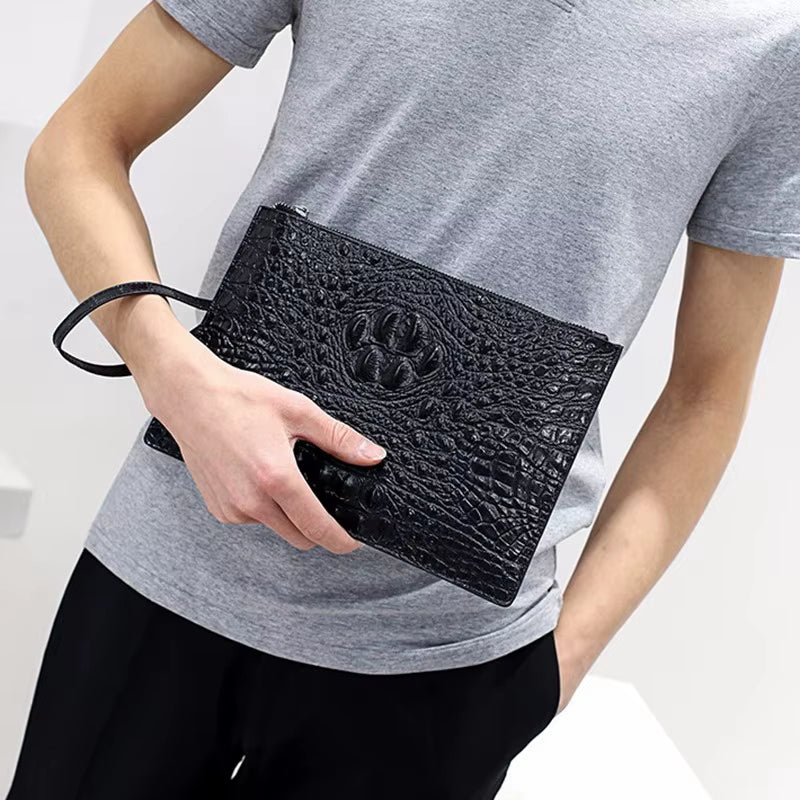High Quality Crocodile Skin Leather Men'S Wallet Card Bag Handbag Bolso Hombre Sacoche Homme Designer Luxury Bag Wallet for Men