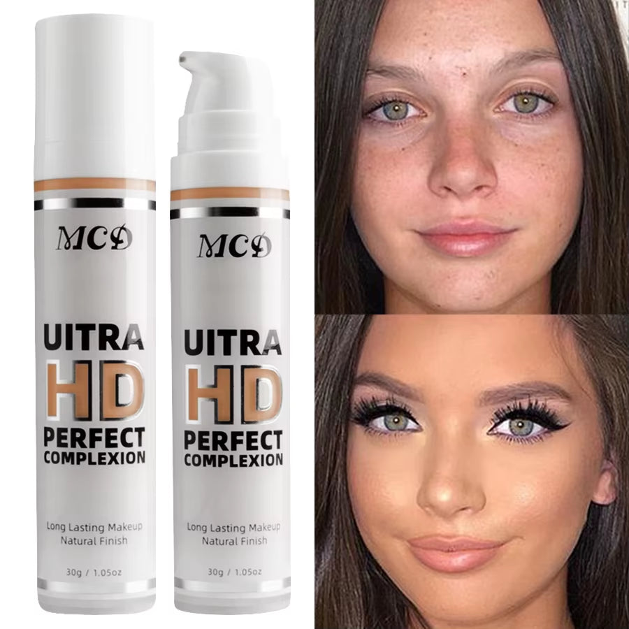 1PC Profession Liquid Foundation Oil-Control Cover Matte Base Cream Concealer Waterproof Sweat-Resistant Face Korean Makeup Gift