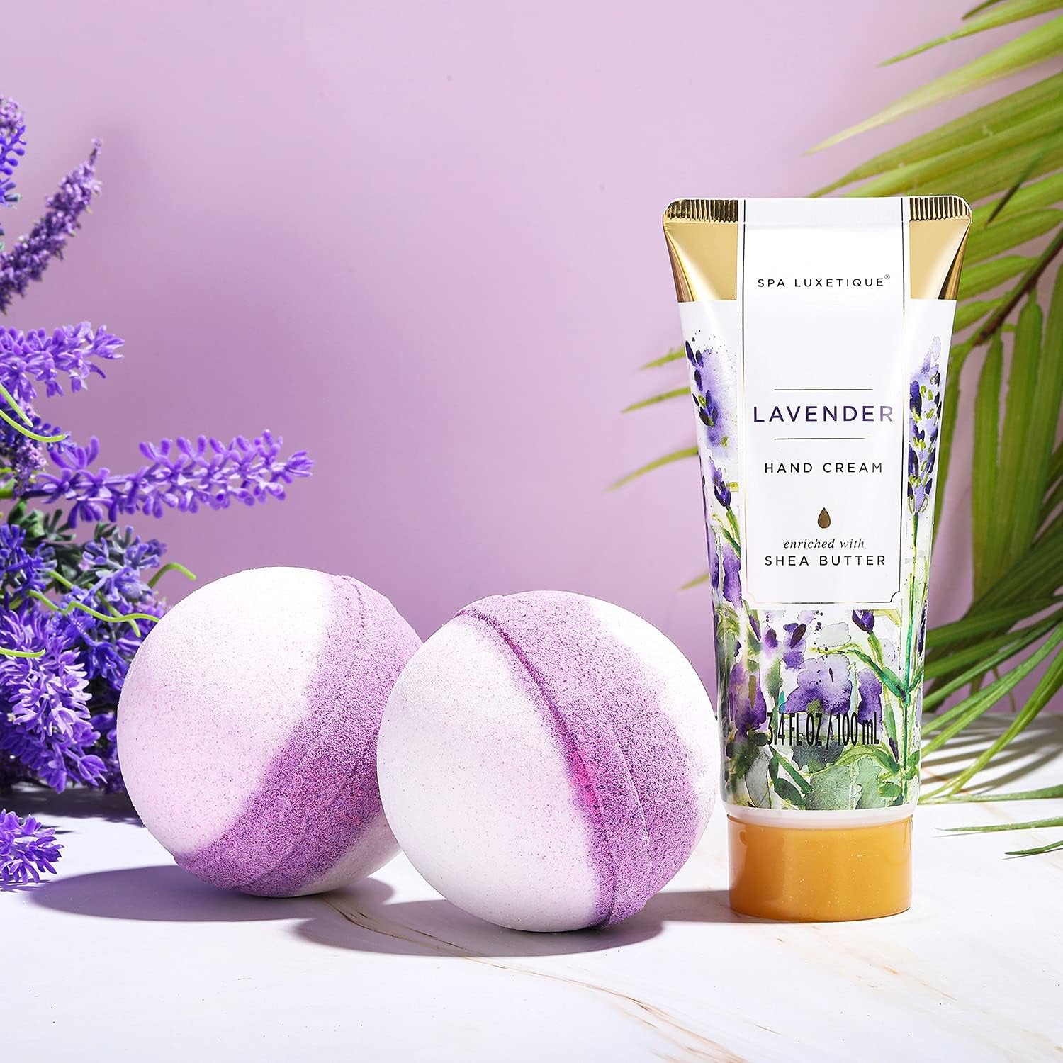 Coffret De Bain Et De Soins, 12 Pièces, Parfum De Lavande, Lotion Pour Le Corps, Boules De Bain, Idée Cadeau De Saint Valentin Parfait Pour Femme, Cadeau Noël, Cadeau Fête Des Mères